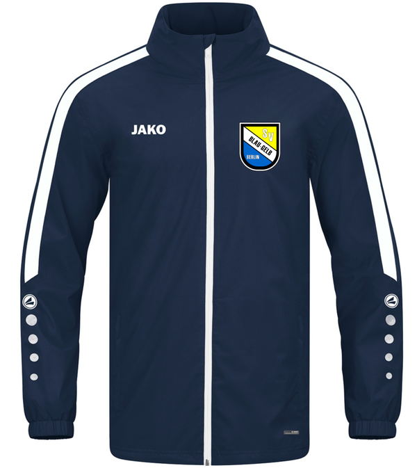 JAKO Allwetterjacke Power marine inkl. Vereinslogo + Vereinsname Gr. S
