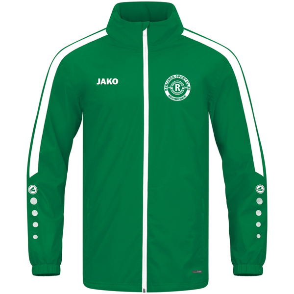 JAKO Kinder Allwetterjacke Power grün Gr. 140 inkl. Vereinslogo 7423