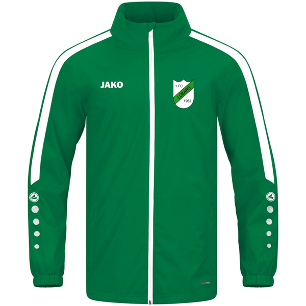 JAKO Kinder Allwetterjacke Power grün Gr. 140 inkl. Vereinslogo 7423