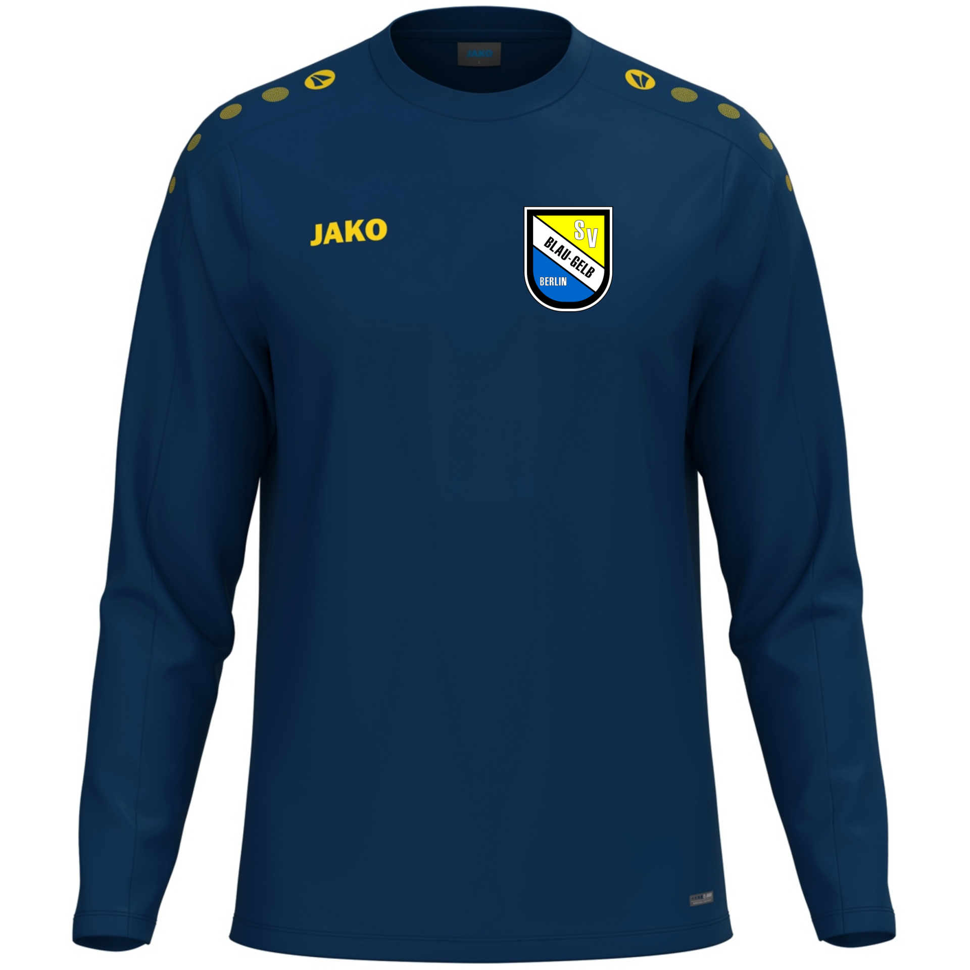 JAKO Sweat One navy/citro inkl. Vereinslogo + Vereinsname Gr. 152
