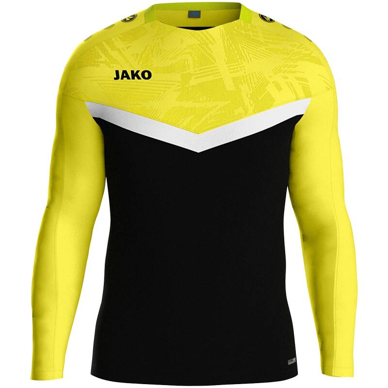 JAKO Herren Sweat Iconic schwarz/soft yellow 8824