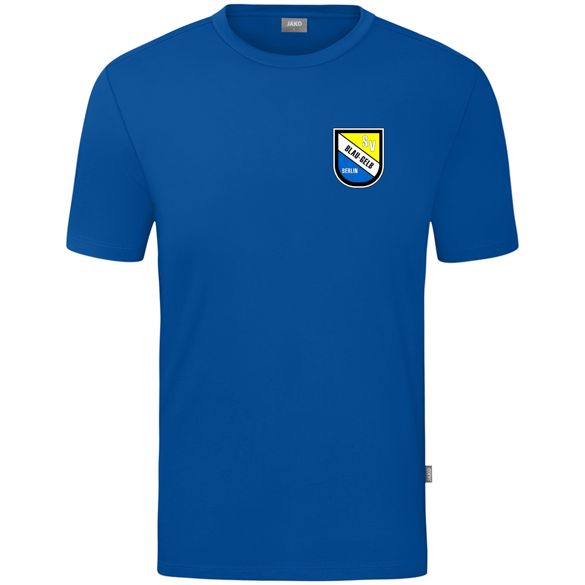 JAKO T-Shirt Organic royalblau inkl. Vereinslogo Gr. 116