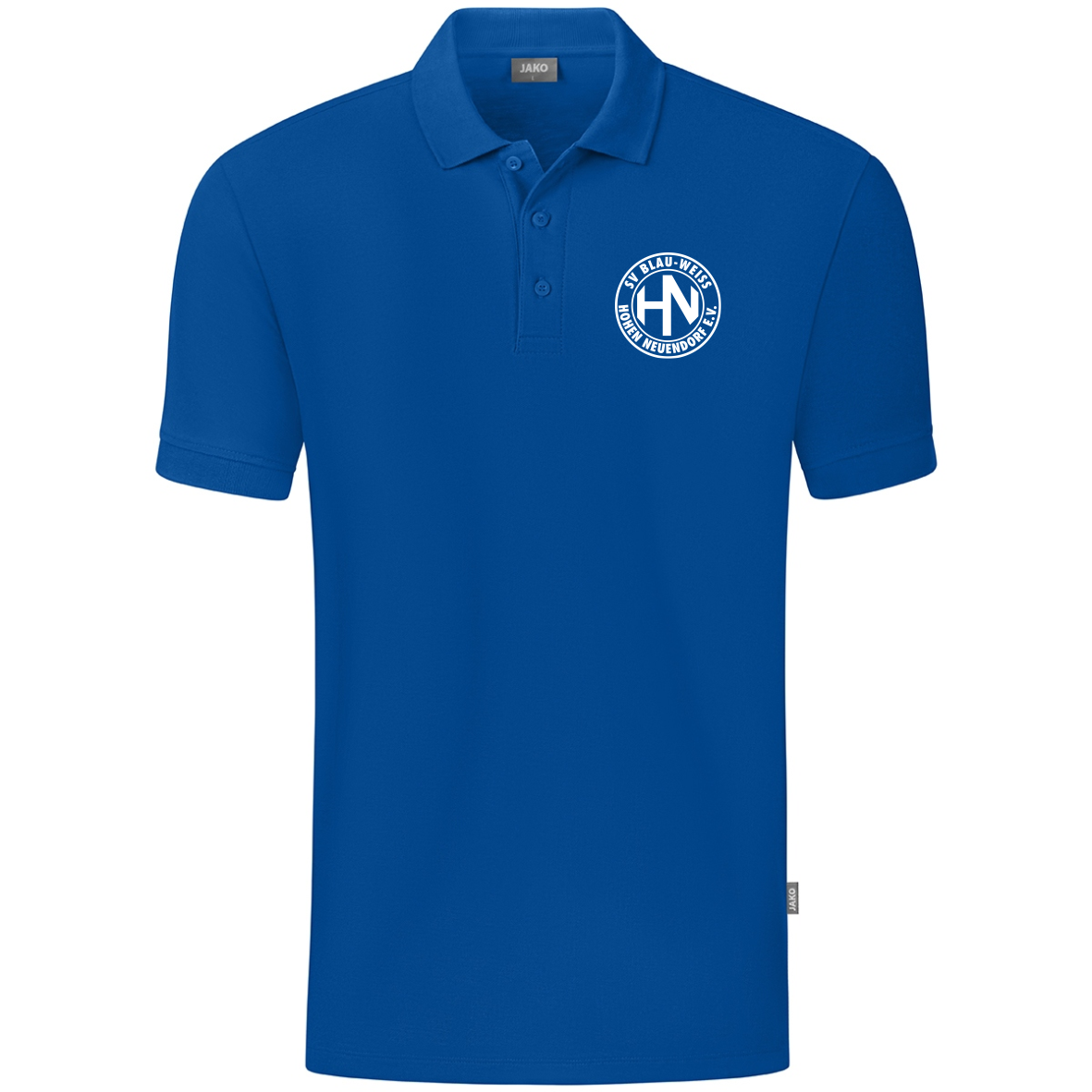JAKO Polo Organic royalblau inkl. Vereinslogo Gr. 164