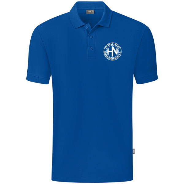 JAKO Polo Organic royalblau inkl. Vereinslogo Gr. 164