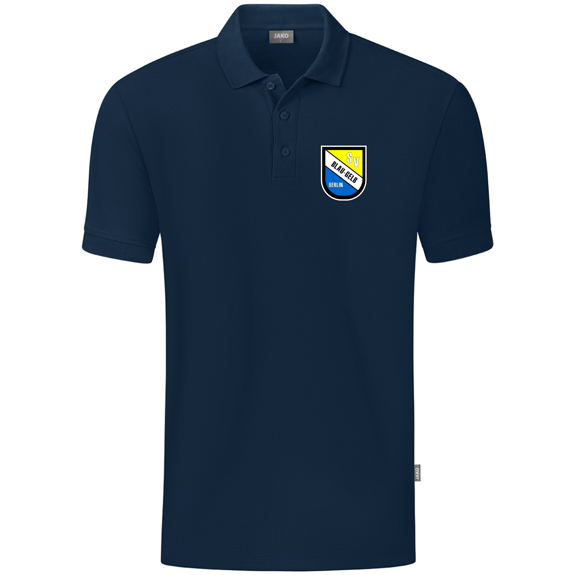 JAKO Polo Organic marine inkl. Vereinslogo Gr. S