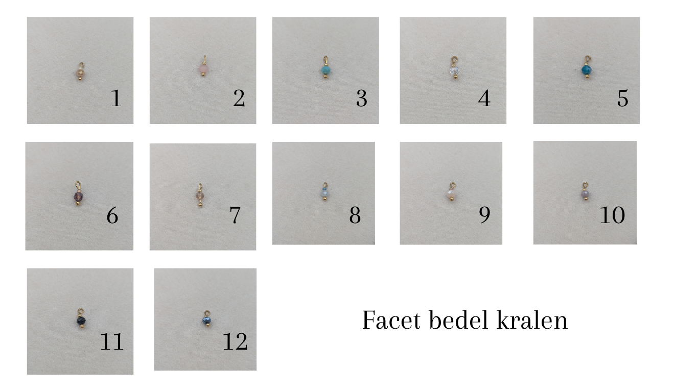 Gekleurde bedel facet kralen (meerdere kleuren)