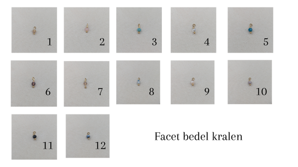 Gekleurde bedel facet kralen (meerdere kleuren)