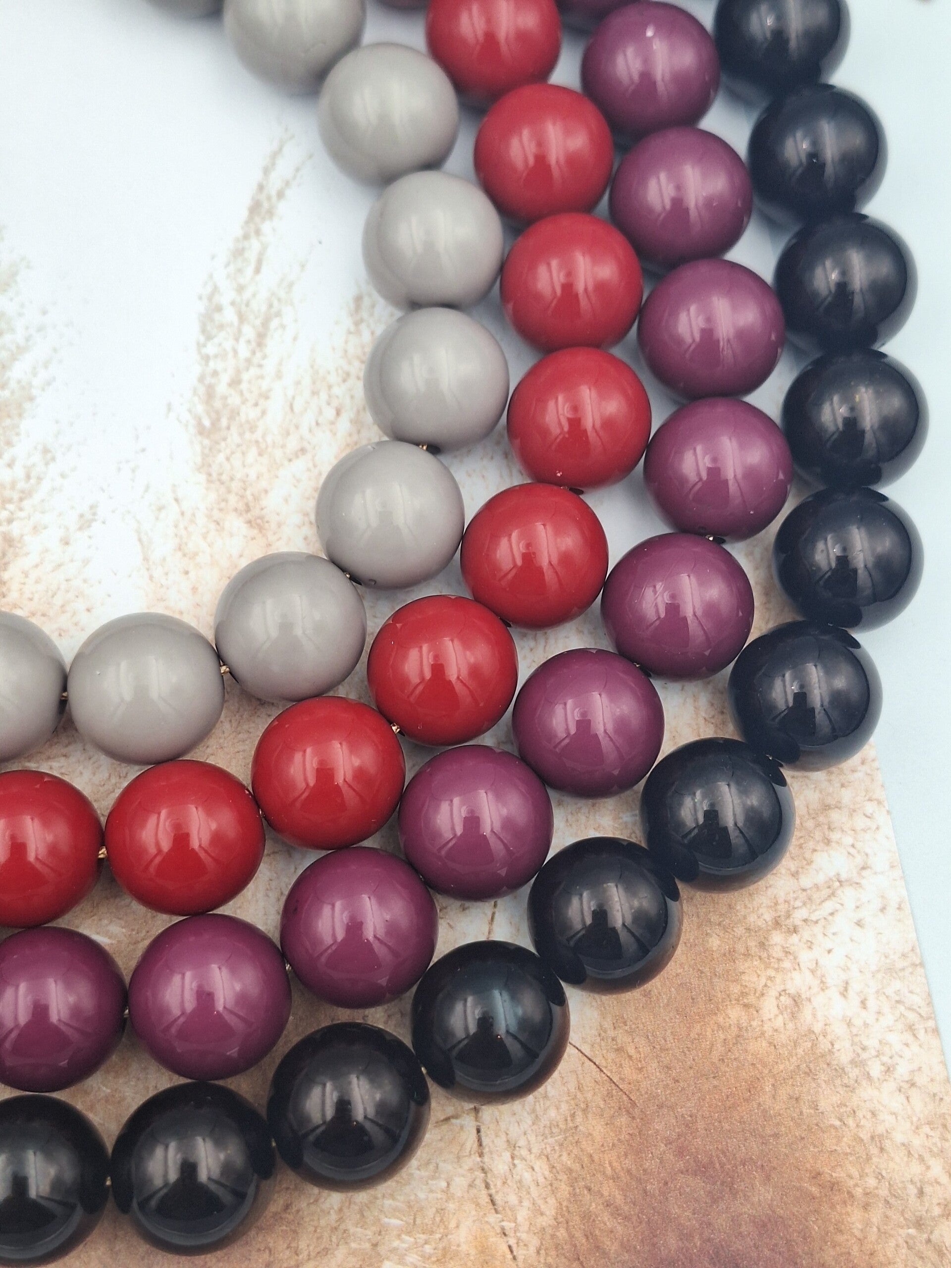 Boho dikke kralenketting 18 MM