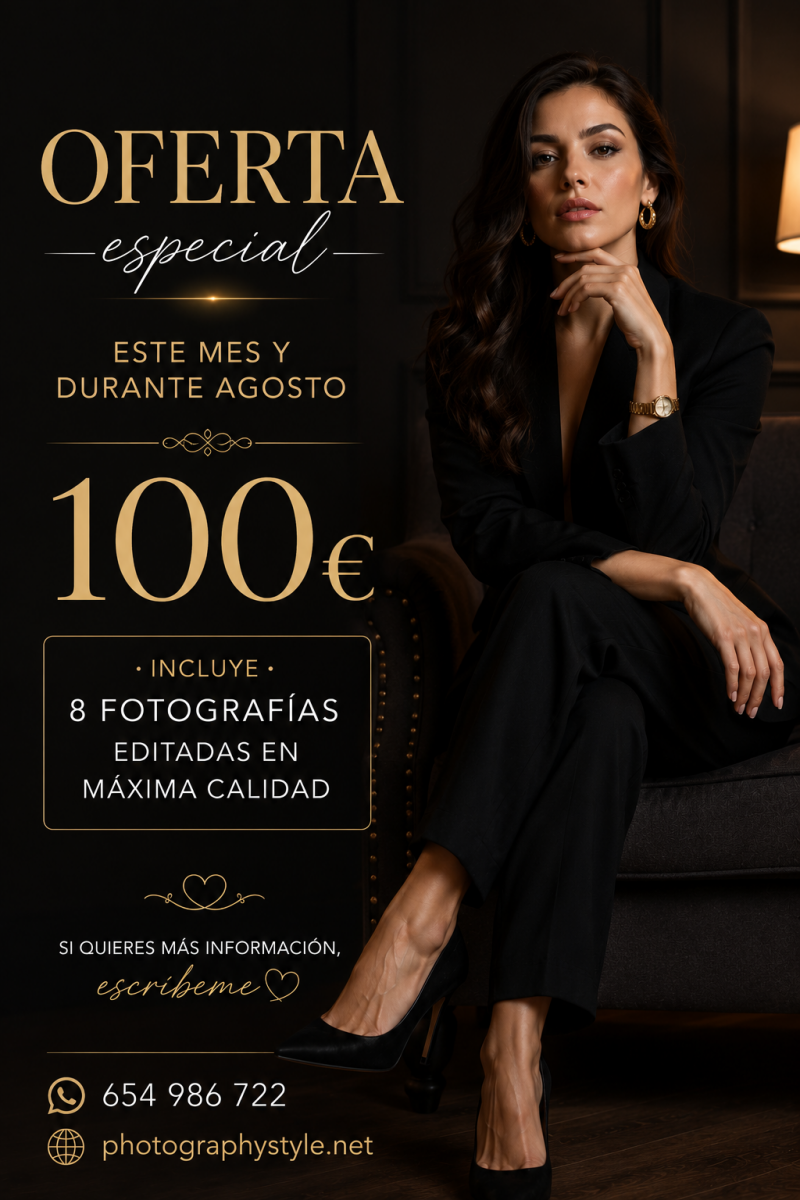 Sesión Fotográfica Profesional por solo 100 €