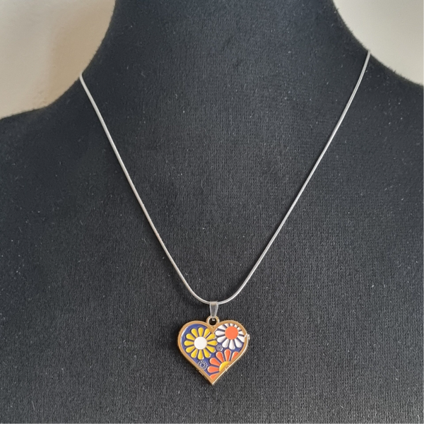 Bloemenhart ketting