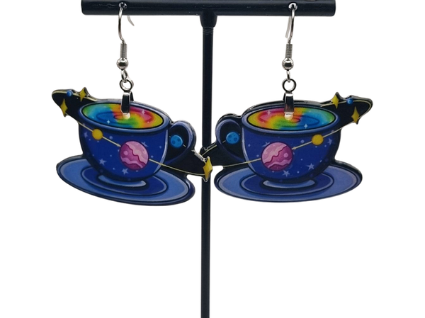 Kopje planeten oorbellen