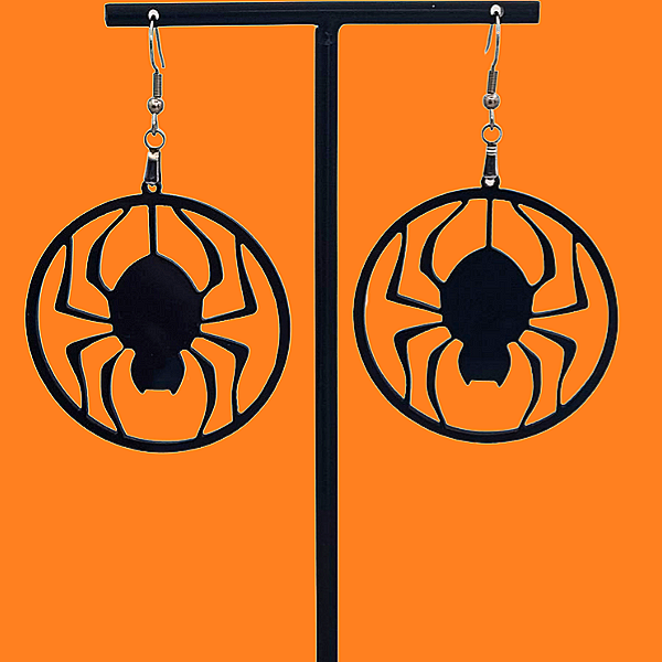 Halloweencollectie: Spin oorbellen