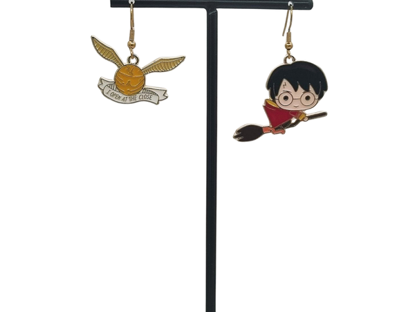 De snitch & Harry Potter oorbellen