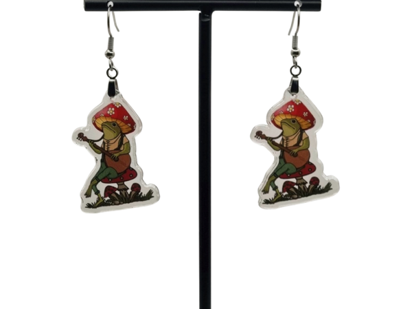 Vrolijke kikker oorbellen