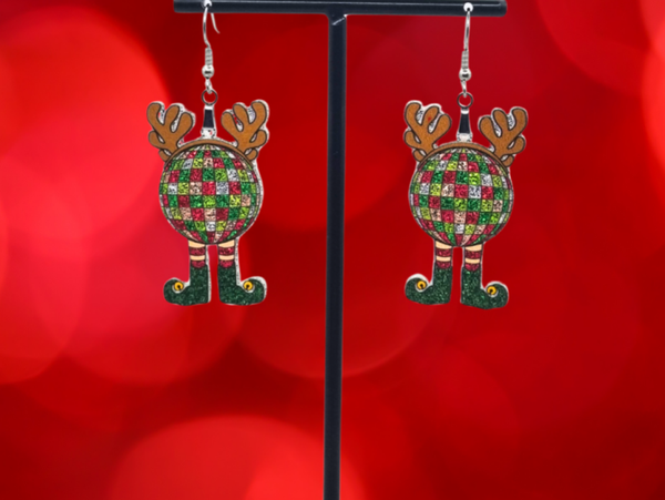 Discokerst kerstcollectie oorbellen