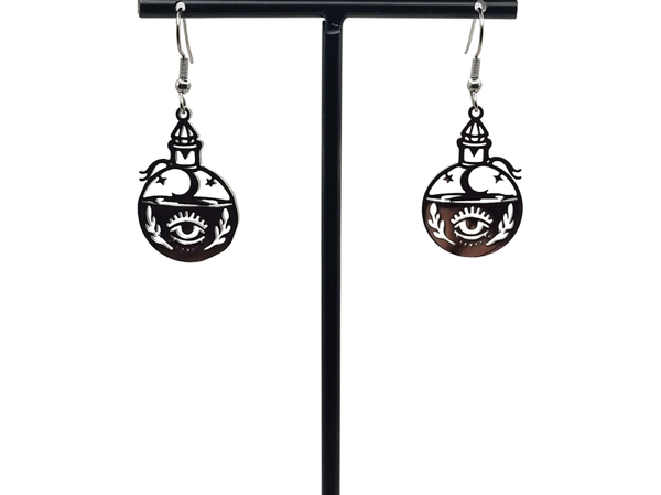 Tovenaarsfles oorbellen