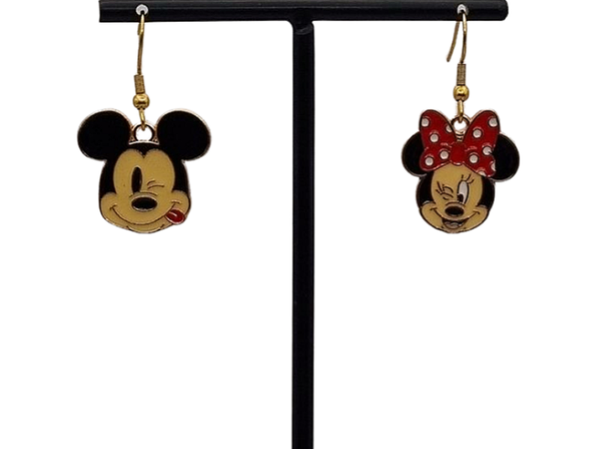 Mickey en Minnie mouse oorbellen