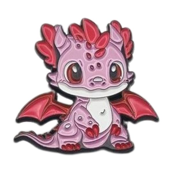 Roze draak pin