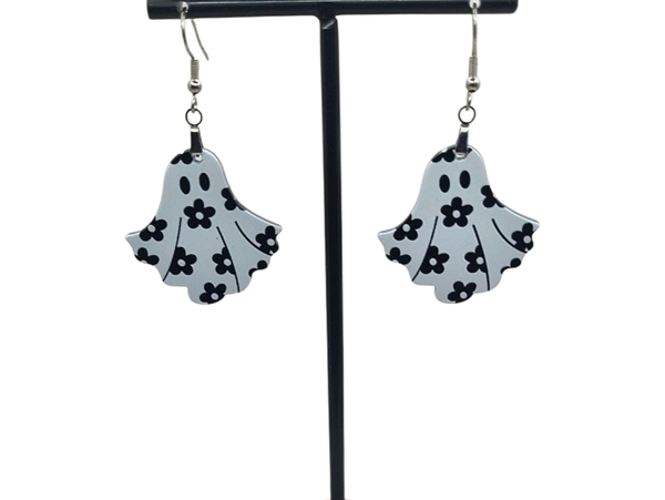 Bloemetjes spook oorbellen