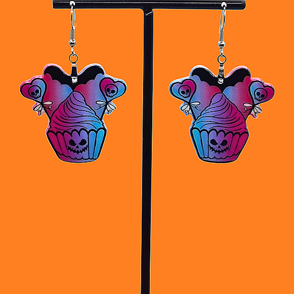 Halloweencollectie: Duivels cupcake oorbellen