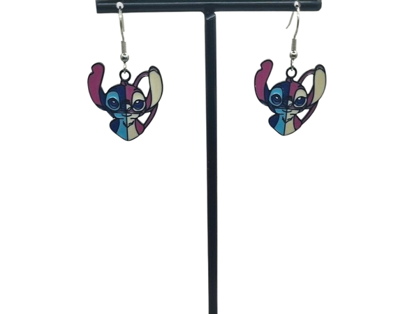 Stitch en Angel oorbellen