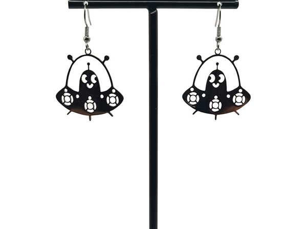 Vrolijke ufo oorbellen