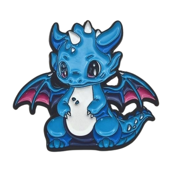 Blauwe draak pin
