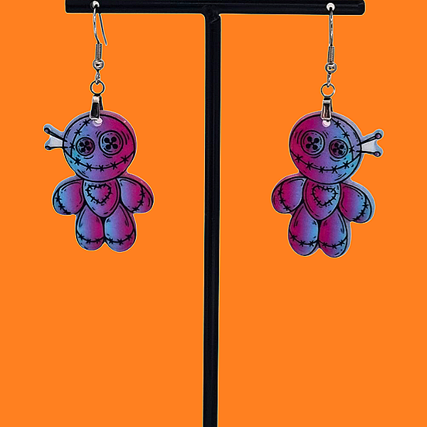 Halloweencollectie: Voodoopop oorbellen