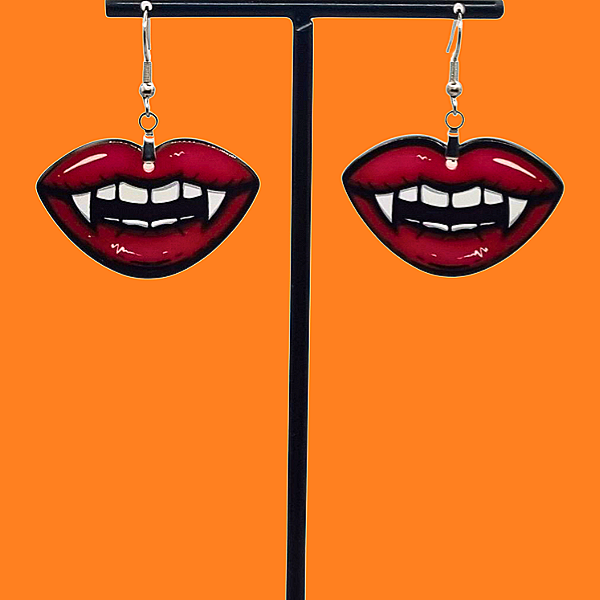 Halloweencollectie: Vampiermond oorbellen