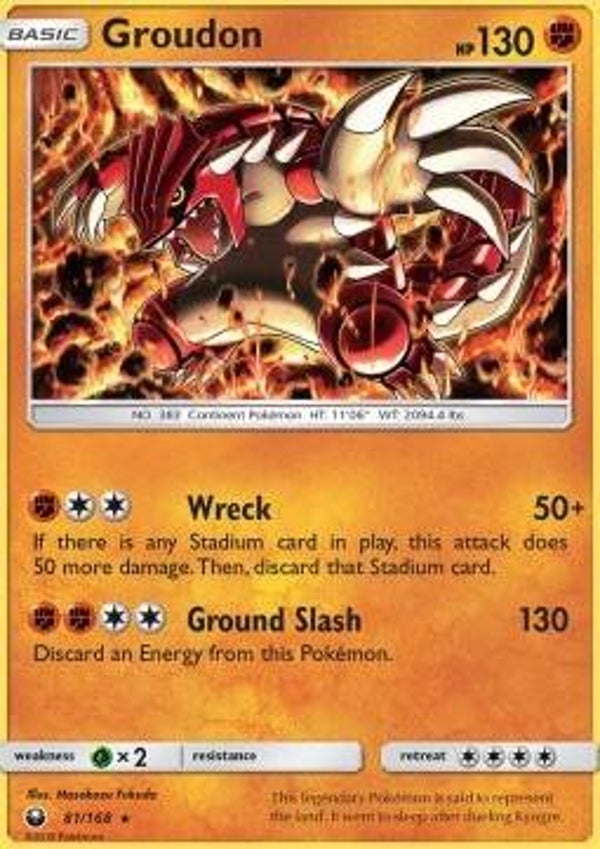 Groudon (CES 81, Legendary Pokemon Stamp)