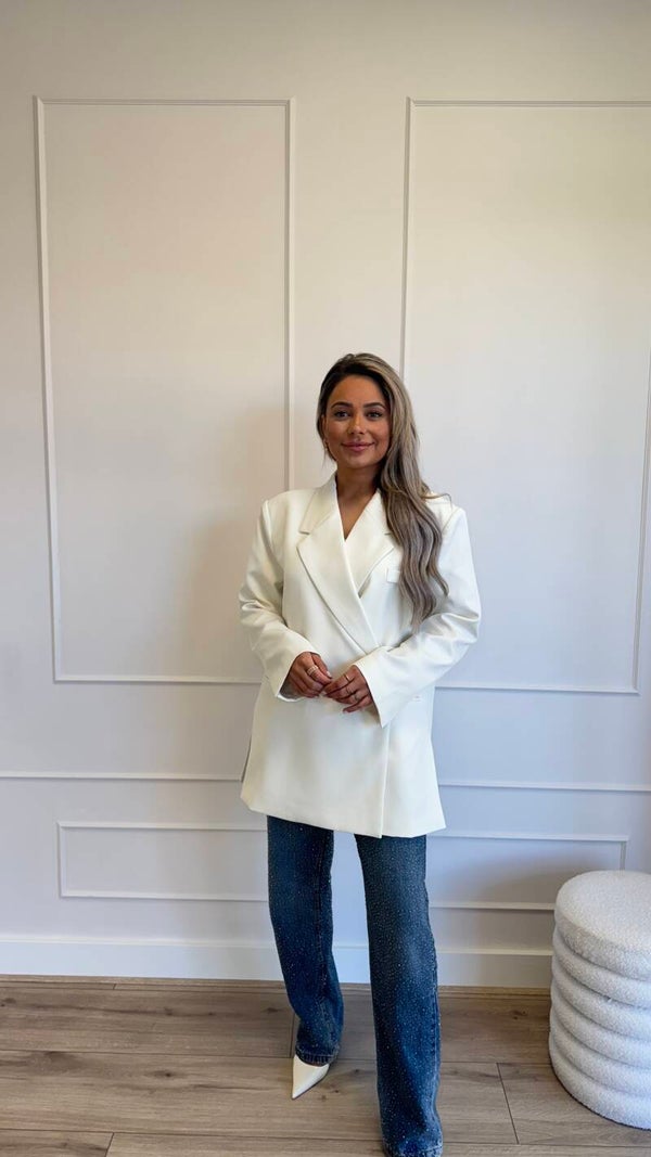 Oversized blazer ecru