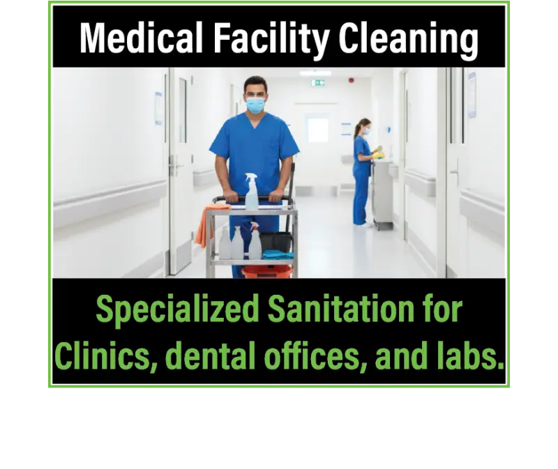 Medical facility cleaning and specialized sanitation for clinics in Denver and Aurora.
