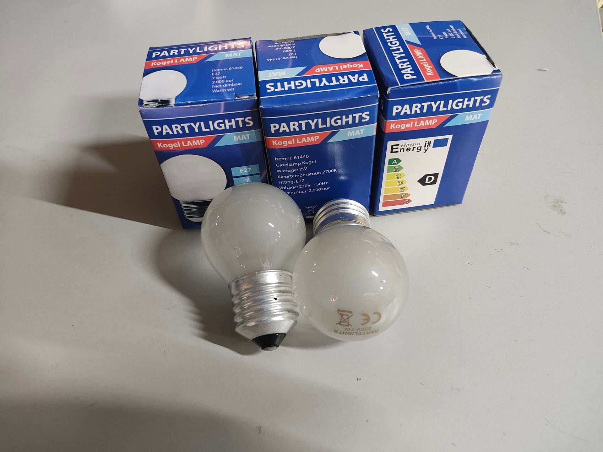 Partylight, gloeilamp 7 watt