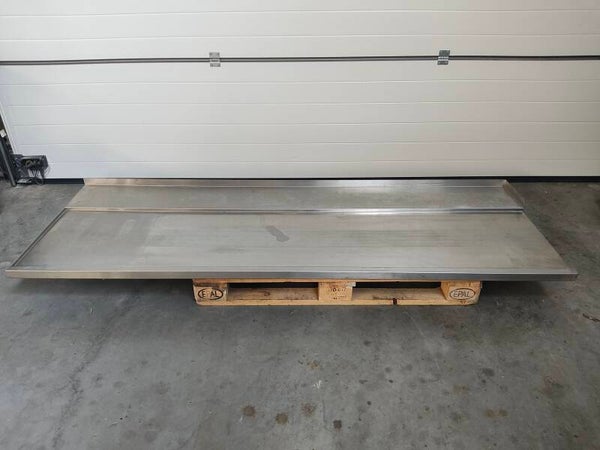 Werkblad RVS 231 cm afwas