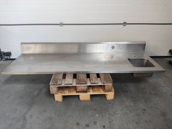 Werkblad RVS 230 met spoelbak