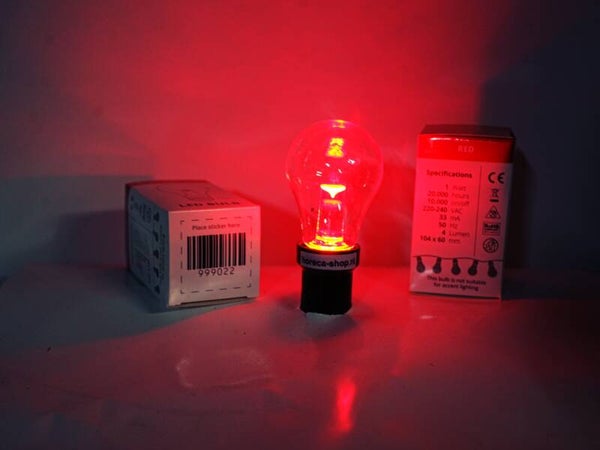 Grote rode ledlamp voor prikkabel