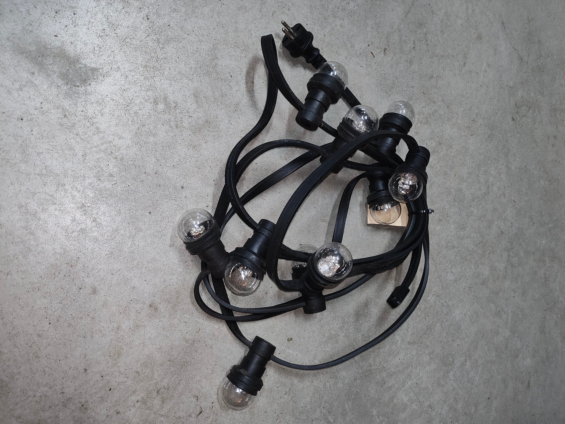 2e kans Prikkabel  5 m. met 10 lampen