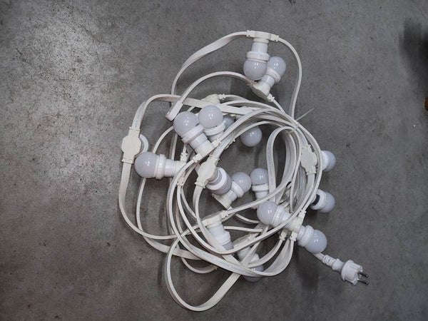 witte Prikkabel  10 m. met 20 lampen