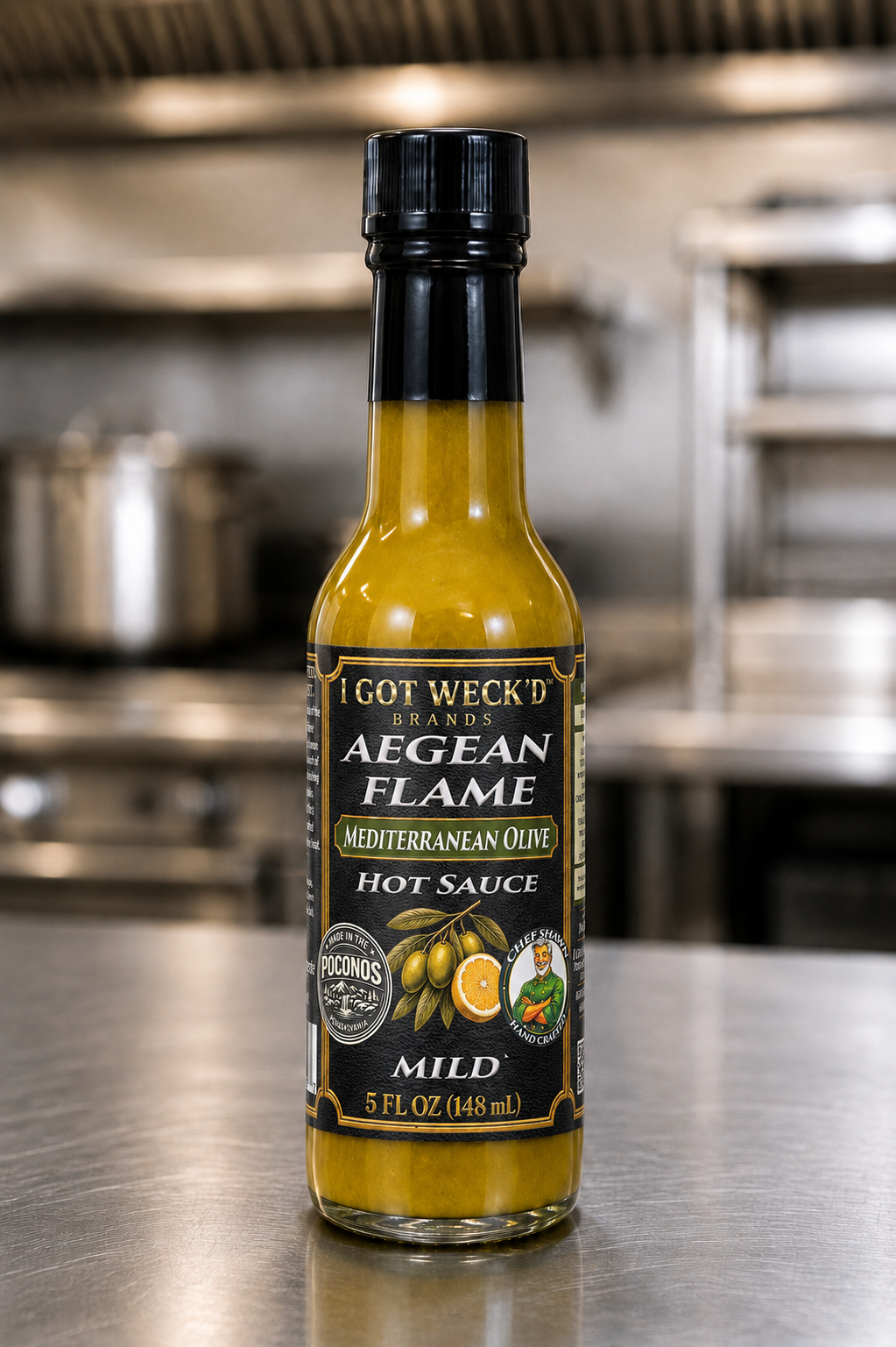 Aegean Flame – Verde Jalapeño & Olive Hot Sauce