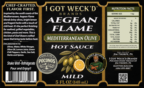 Aegean Flame – Verde Jalapeño & Olive Hot Sauce