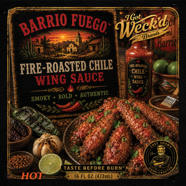 Barrio Fuego™ – Fire-Roasted Chile Wing Sauce