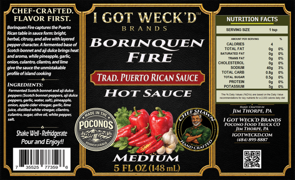 Borinquen Fire - Puerto Rican Classic Hot Sauce