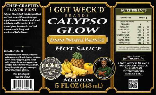 Calypso Glow - Banana Pineapple Habanero Hot Sauce