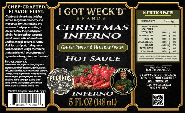 Christmas Inferno - Ghost Pepper & Holiday Spice Hot Sauce