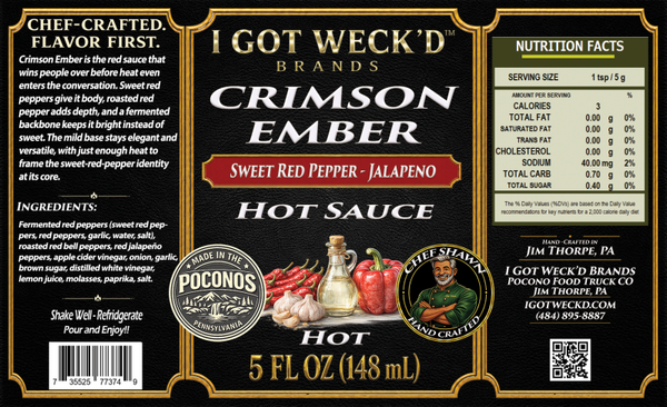 Crimson Ember - Sweet Red Pepper Hot Sauce