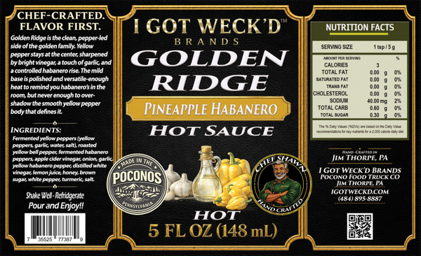 Golden Ridge - Yellow Pepper Habanero Hot Sauce