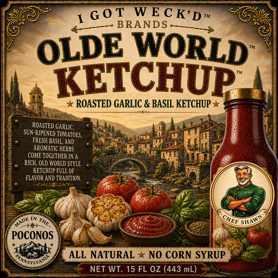 Old World™ - Roasted Garlic & Basil Ketchup