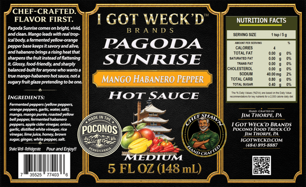 Pagoda Sunrise - Mango Habanero Hot Sauce