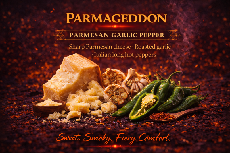 Parmageddon — Garlic Parmesan Pepper Hot Sauce