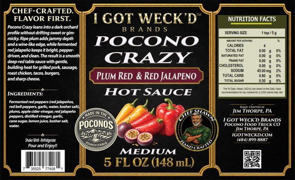 Pocono Crazy - Plum & Red Jalapeno Hot Sauce